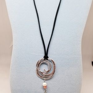 Sun Adjustable leatherette necklace